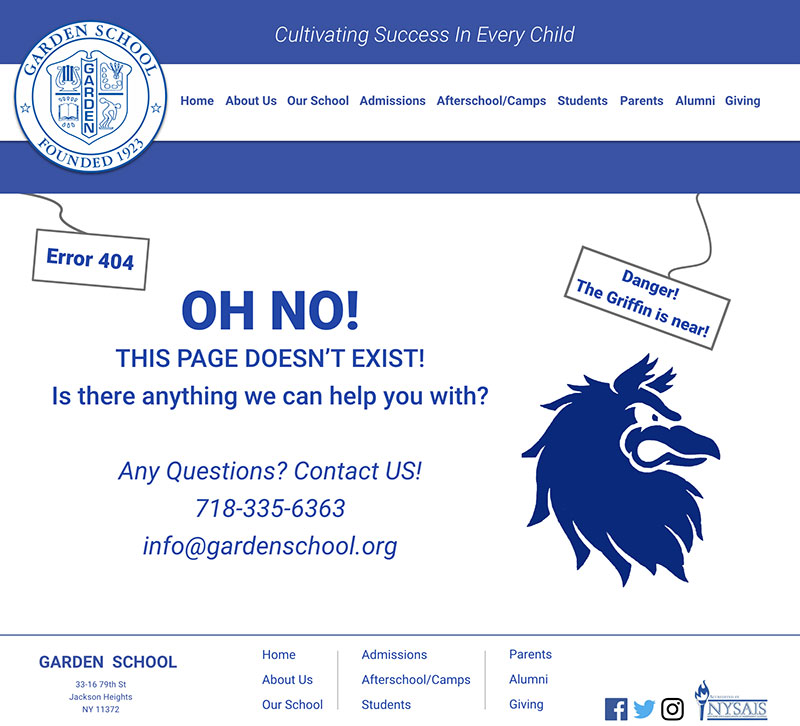 Garden School Error Page